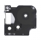 Dymo 18057 compatible krimpkous label zwart op wit 19mm