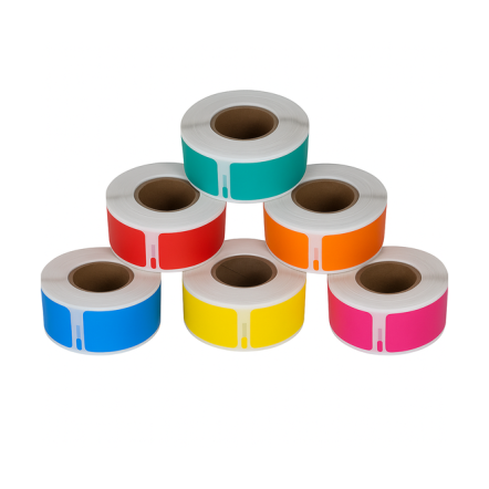 Dymo 11352 compatible labels regenboogpakket, 25 x 54mm, 500 etiketten