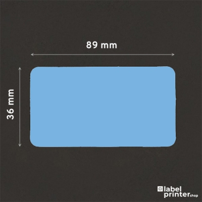 Dymo 99012 compatible labels blauw, 36 x 89mm, 260 etiketten
