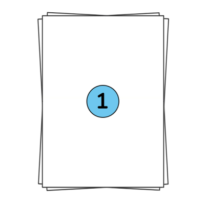 A4 stickervellen 210 x 296 mm, 100 labels