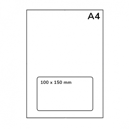 A4 pakbon / retourlabel met adresetiket, 100 x 150 mm, 100 vellen