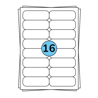 A4 stickervellen 89 x 34 mm, 1.600 labels