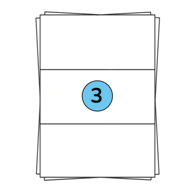 A4 stickervellen 210 x 99 mm, 300 labels