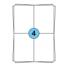 A4 stickervellen 104 x 148 mm, 400 labels