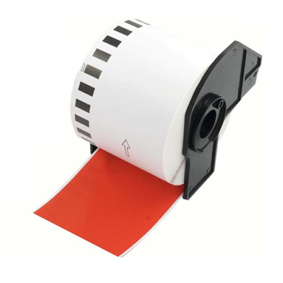 Brother DK-22205 compatible labels rood, 62mm x 30,48m
