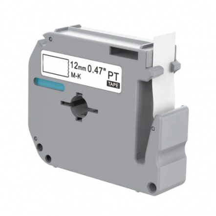 Brother M-K231 compatible lettertape zwart op wit 12mm