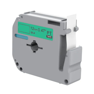 Brother M-K731 compatible lettertape zwart op groen 12mm