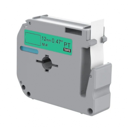 Brother M-K731 compatible lettertape zwart op groen 12mm