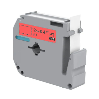 Brother M-K431 compatible lettertape zwart op rood 12mm