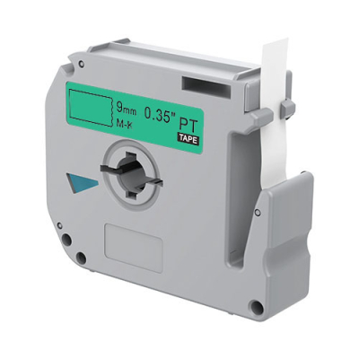 Brother M-K721 compatible lettertape zwart op groen 9mm