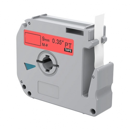 Brother M-K421 compatible lettertape zwart op rood 9mm